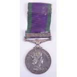 Regimentally Scarce General Service Medal 1962 South Arabia Awarded to Private M J Moulder