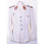 Luftwaffe Signals Section Officers Summer Tunic, four pocket tunic with copper brown officers collar