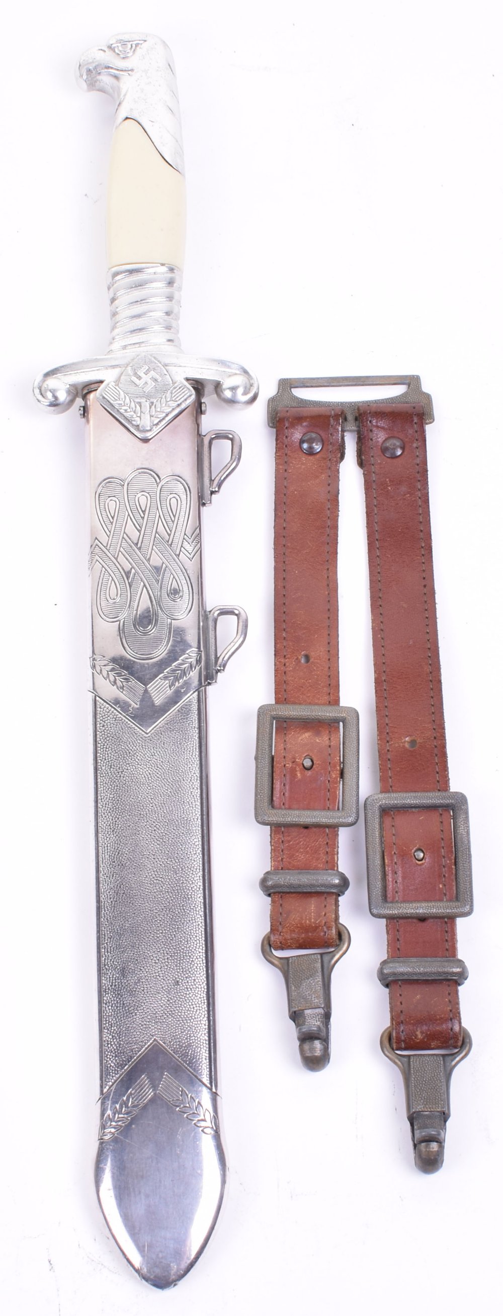 RAD Leaders Dress Dagger with Original Hanging Straps, excellent example of a RAD labour front