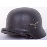 Luftwaffe Single Decal Combat Helmet, M40 pattern steel combat helmet complete with 2nd pattern