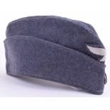 Luftwaffe Other Ranks Side Cap, blue grey woollen side cap with embroidered Luftwaffe eagle and