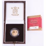 Royal Mint 2002 Gold Proof Britannia £10 Coin, housed in its original presentation case with