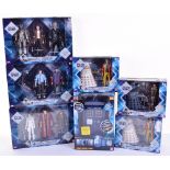 Six Character BBC Doctor Who Action Figure Sets, The 4th Doctor with Dalek, 2 x The 6th Doctor