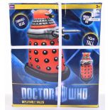 BBC Doctor Who Inflatable Dalek,145cm tall, turnable head, in mint boxed condition.