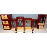 Britains Redcoats and other individually boxed Highlanders, gloss finish, sets 43100, 43108C,