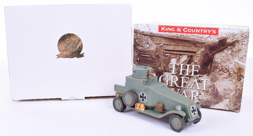 King and Country First World War German Armoured Car and 77mm Artillery sets FW34 and FW57 in