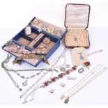 Boxed Costume Jewellery, including one boxed costume pearl necklace and one leatherette jewellery