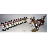 Del Prado Napoleonic nineteen Cavalry, fifty-nine infantry and a cannon (VG, some duplicates) (79)