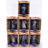 Seven BBC Doctor Who Diecast Collectable Models,001 Tardis, 2 x 002 Gold Dalek,003 Black Dalek 3 x