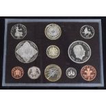 2008 Royal Mint Proof Coin Set, housed in the original presentation case with outer card box. (11