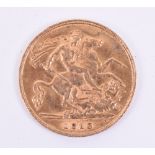 George V Half Sovereign 1919, remains in very good condition.