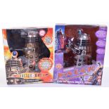 Two Boxed BBC Doctor Who Radio Controlled Daleks, Character 00285 and Product Enterprise Death to