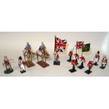 Britains Redcoats and other gloss finish figures, sets 40343, 41169, 43016, 44007, 44019, 44045,