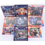Seventeen Doctor Who Jigsaw Puzzles, 8 x 1000 piece jigsaws, 6 x 500 piece jigsaws, 2 x 100 piece