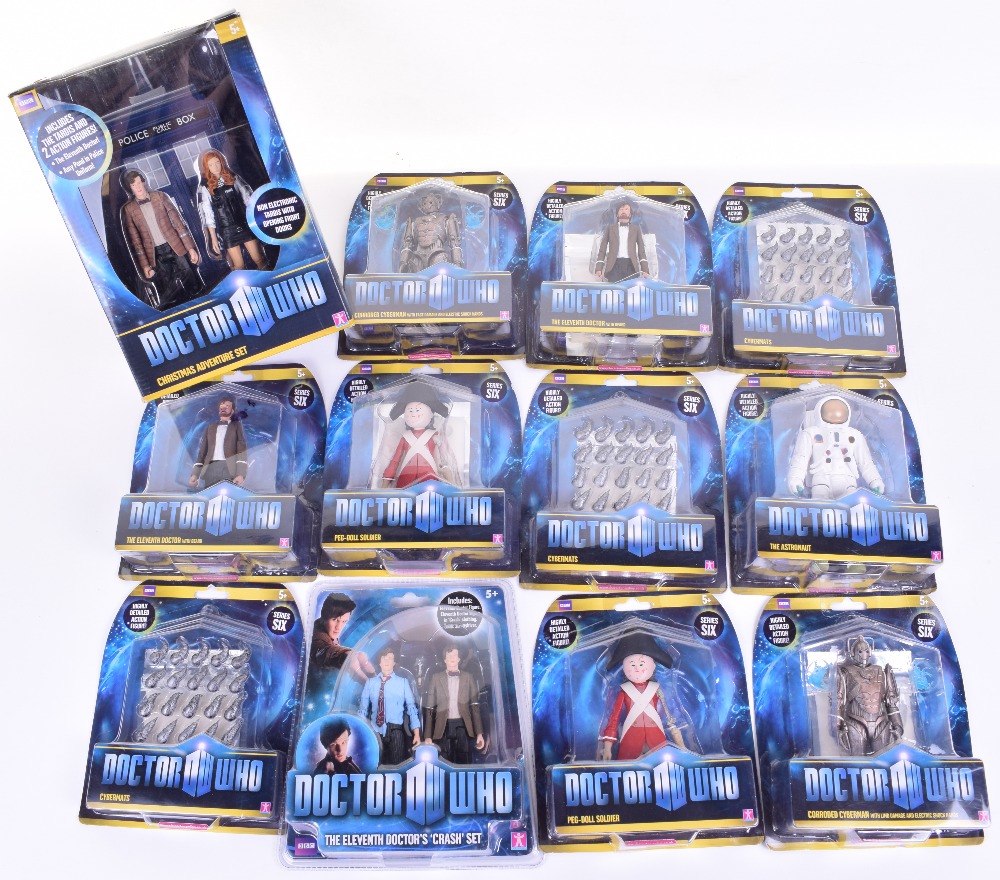 Ten Carded Character Doctor Who Action Figures, from series:6 including, 2 x 11th Doctor with beard,