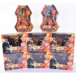Seven Character Doctor Who 5inch Radio Controlled Daleks, 3 x 00741 Black, 3 x 00287 Gold, 02344