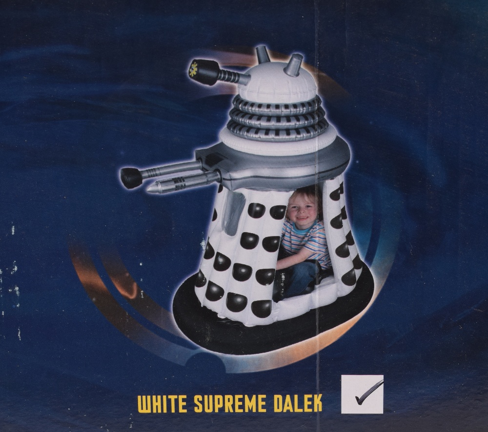 BBC Doctor Who 6 volt Ride In White Supreme Dalek, kids@play inflatable ‘Dalek’ 128cms tall, - Image 2 of 2