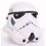 Star Wars Imperial Stormtrooper Helmet circa 1977, being a white vacuum formed plastic helmet with