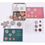 Isle of Man Coins consisting of 1971 decimal coins set in white wallet, 1970 crown in plastic