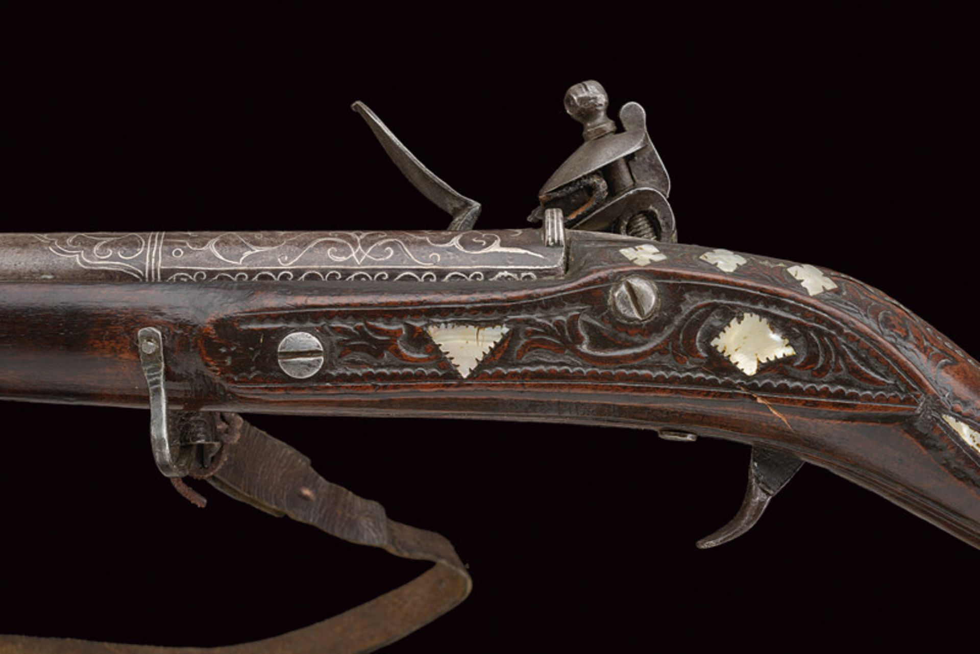A Jezail flintlock gun with decorated barrel - Image 6 of 8