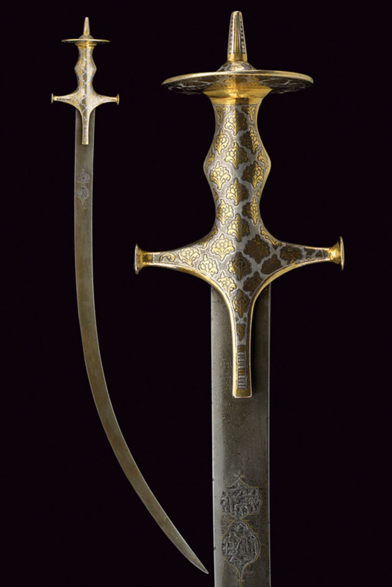 A fine shamshir with tulwar type mount