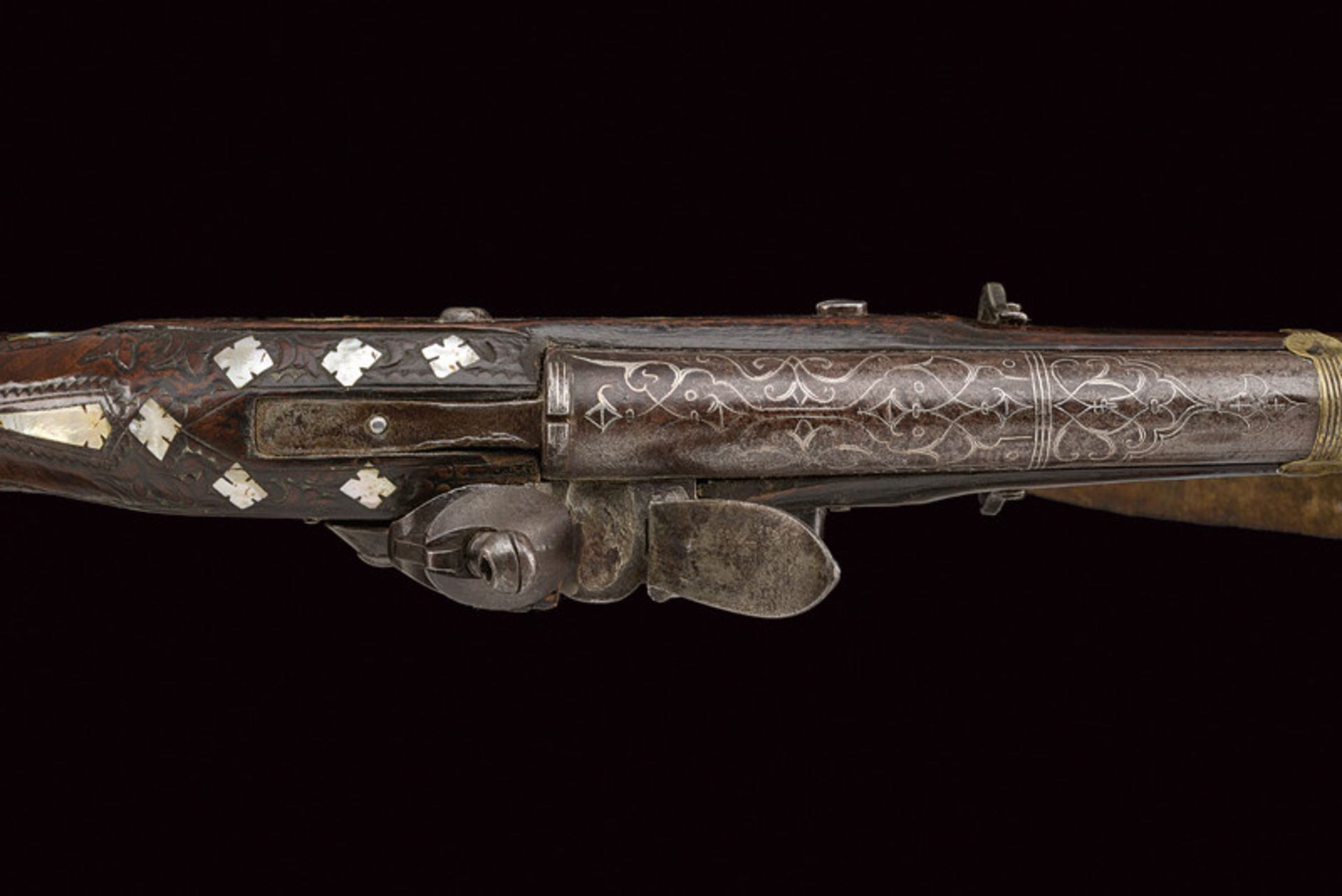 A Jezail flintlock gun with decorated barrel - Image 5 of 8