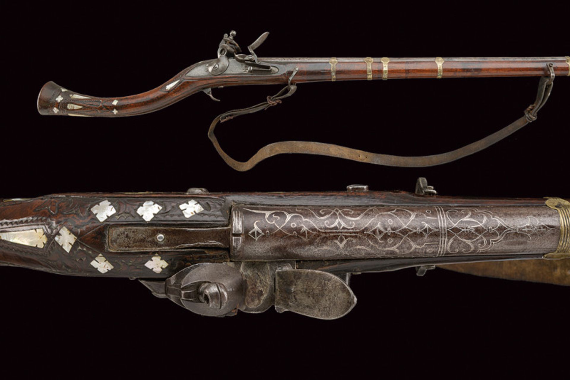 A Jezail flintlock gun with decorated barrel - Image 4 of 8