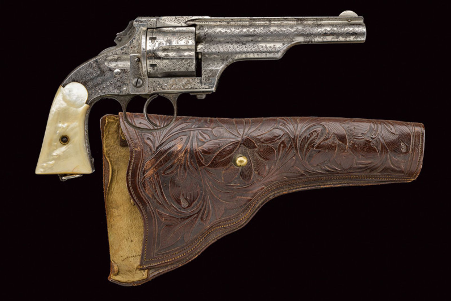 Presentation grade Merwin & Hulbert Patent six shot double action self-extracting Army revolver
