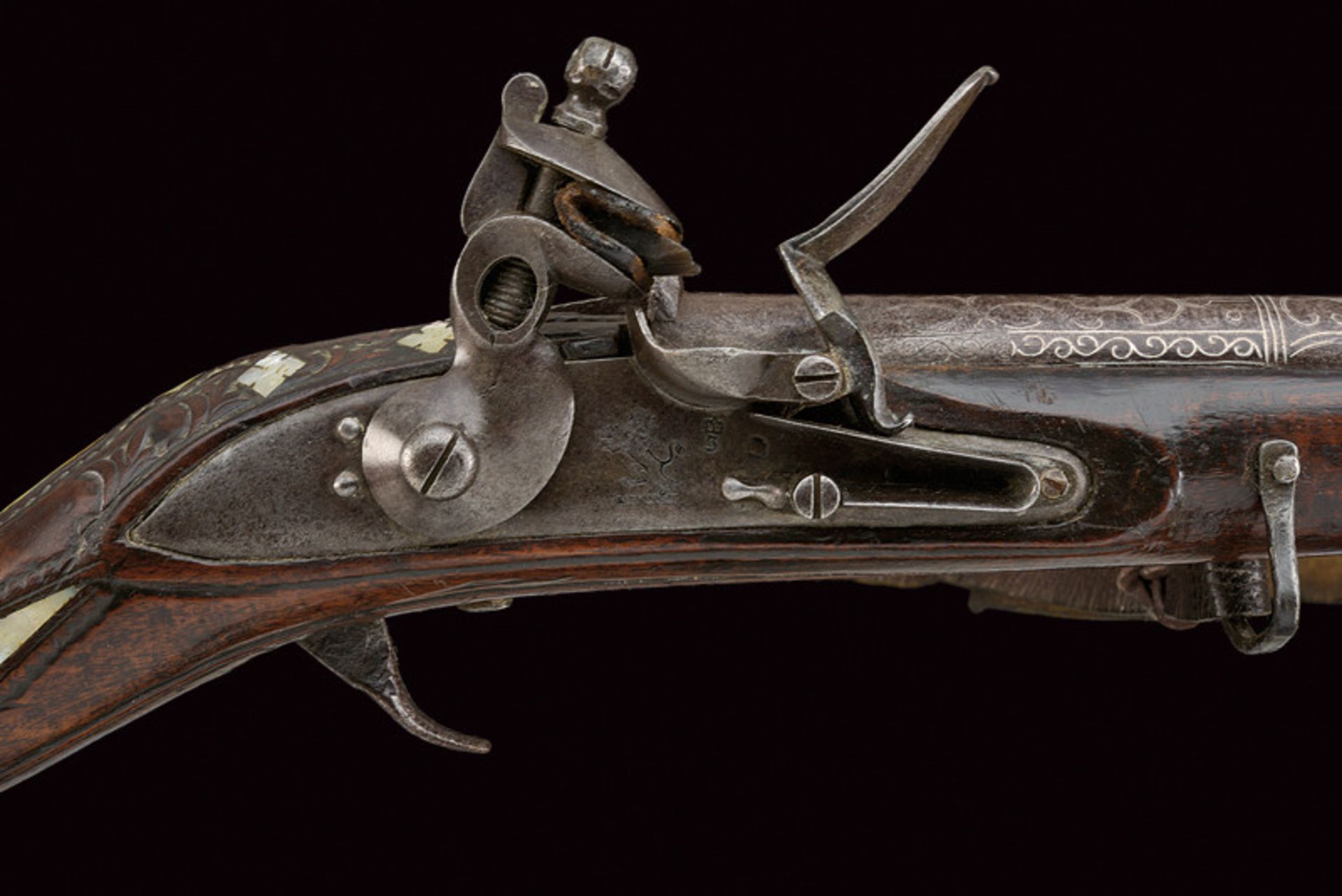 A Jezail flintlock gun with decorated barrel - Image 3 of 8