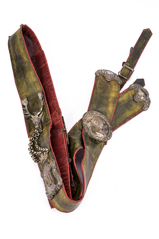 A fine silver mounted hunting bandolier from noble property