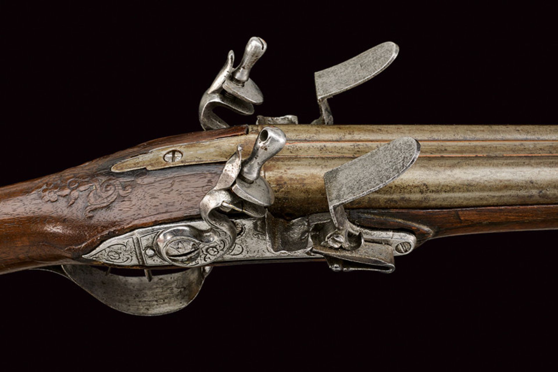 A double barreled flintlock shotgun - Bild 2 aus 6