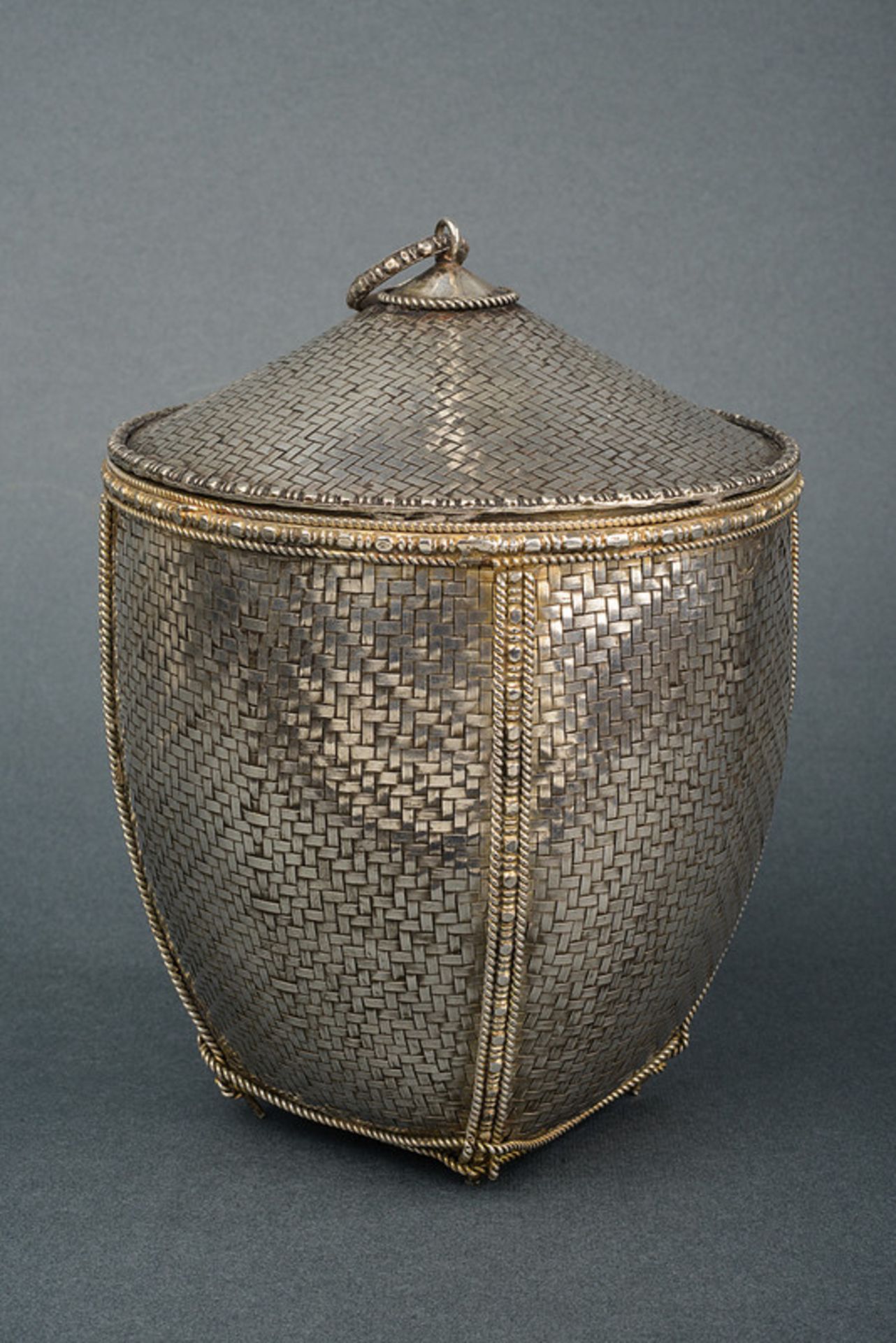 A silver basket case