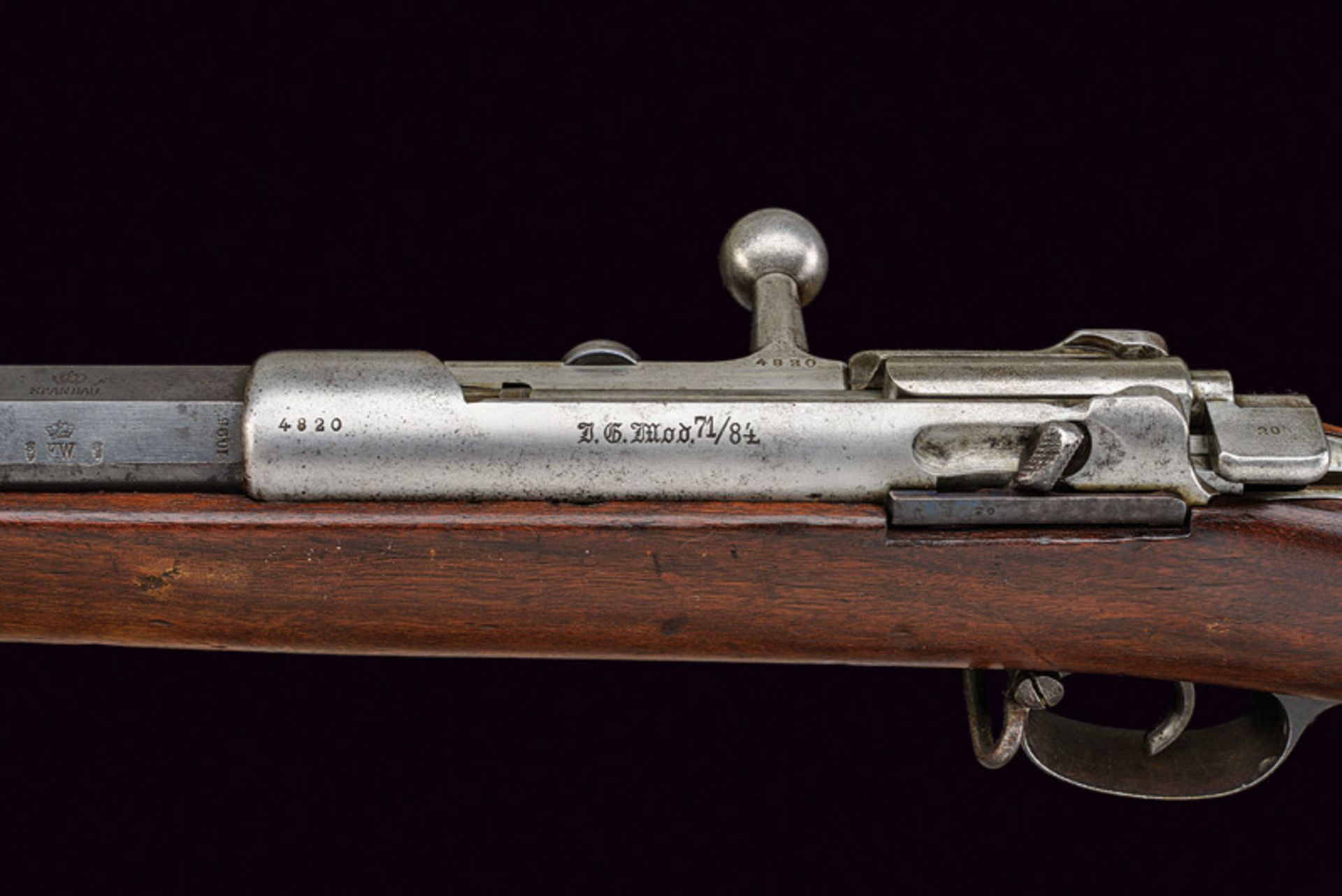An 1871/84 model breech loading Mauser rifle - Bild 3 aus 6