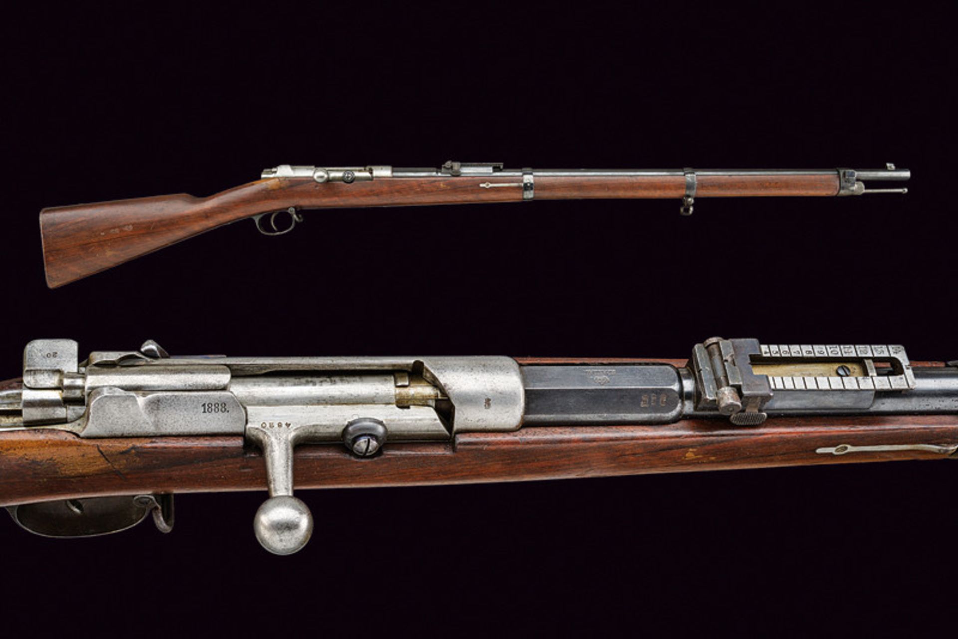 An 1871/84 model breech loading Mauser rifle