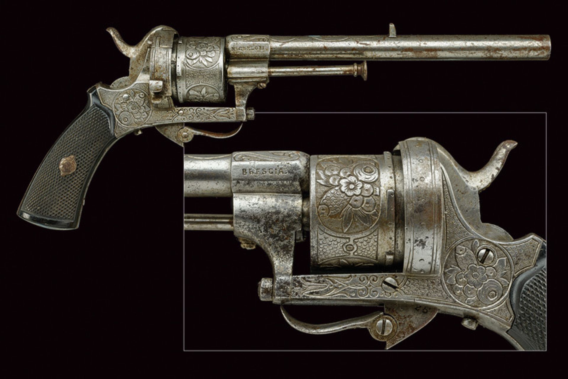 A pin fire revolver by Micheloni