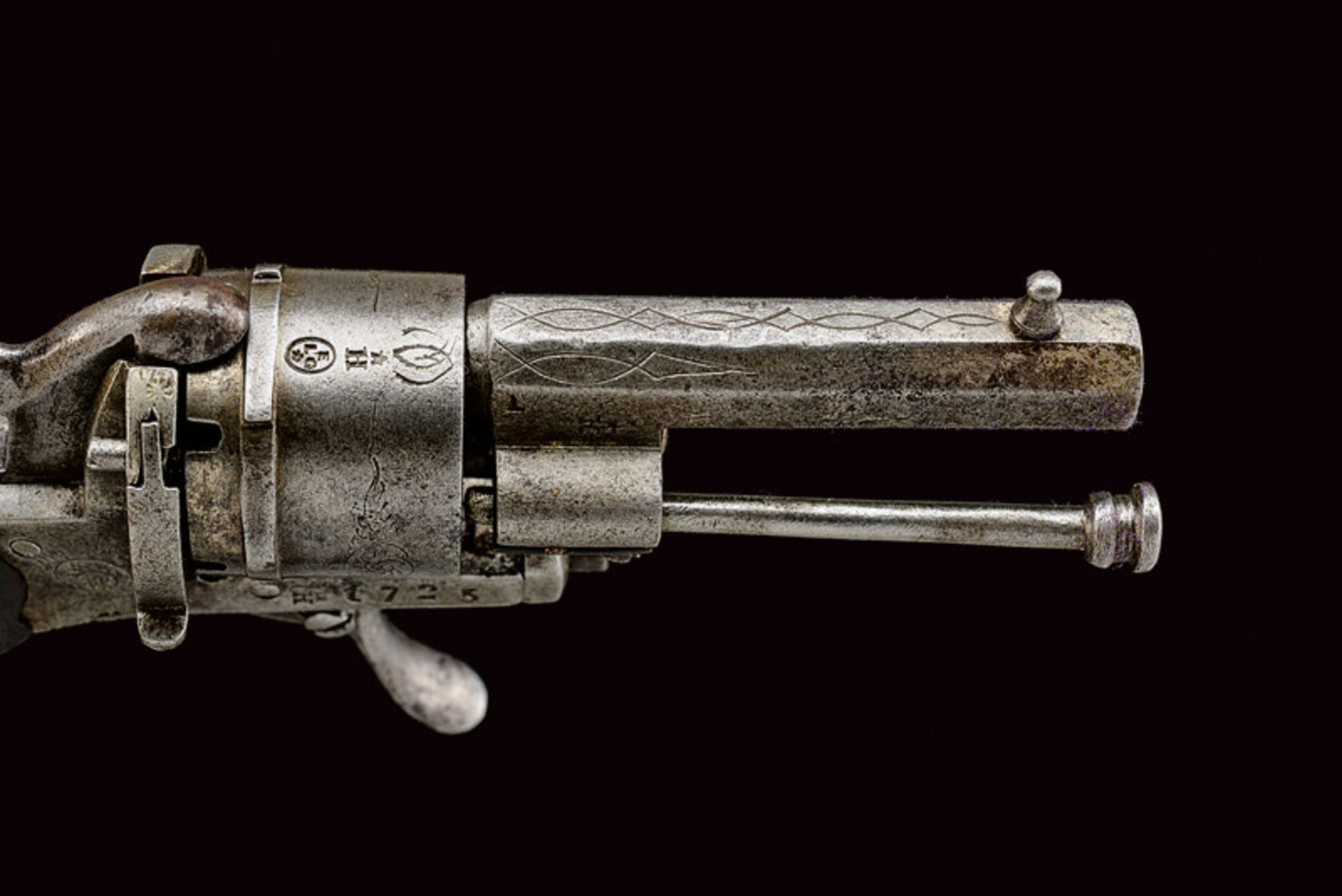 A cased pin fire revolver - Bild 4 aus 6