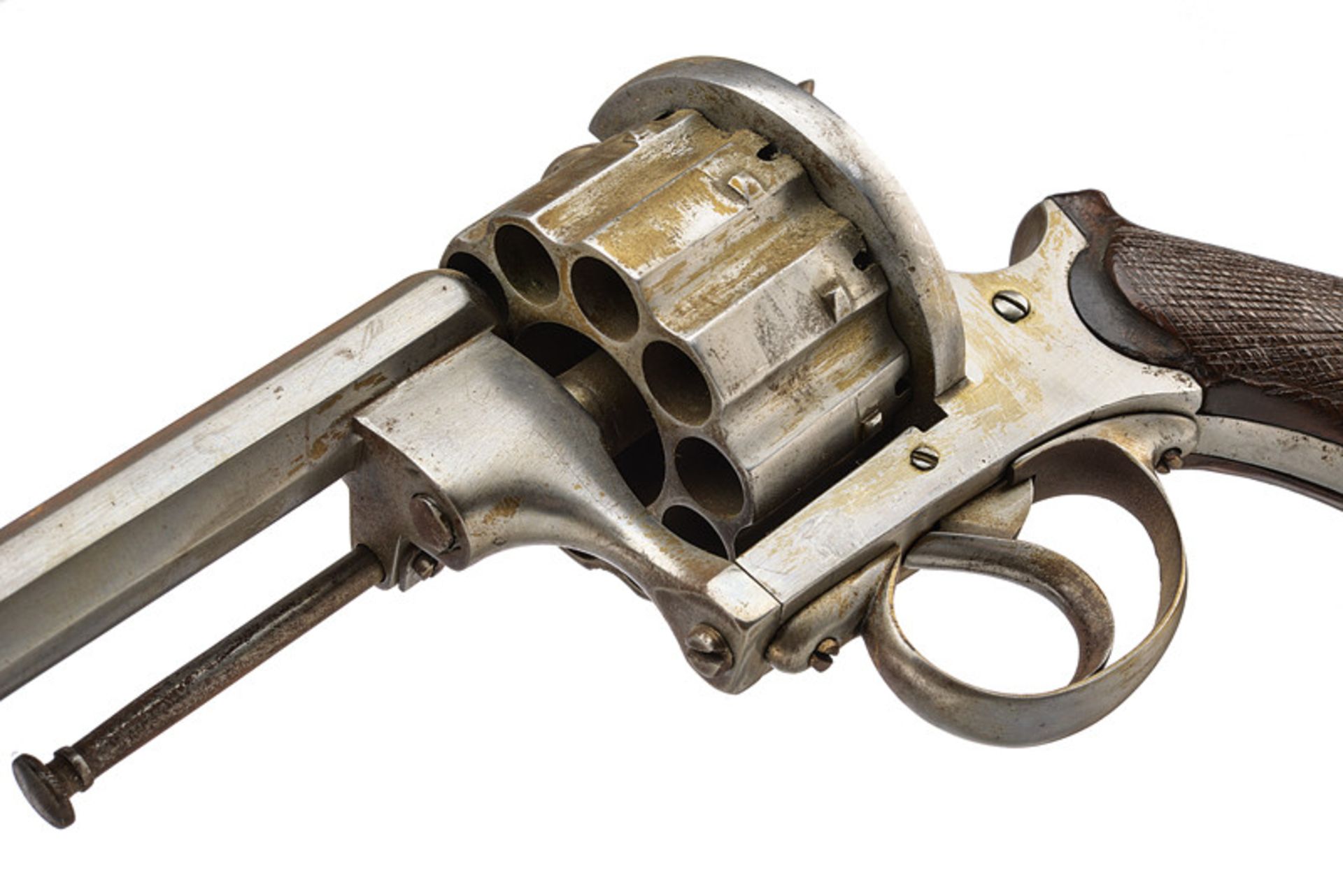 A rare 10 shoot pin-fire Ledfaucheux type revolver dating: third quarter of the 19th Century - Image 3 of 6