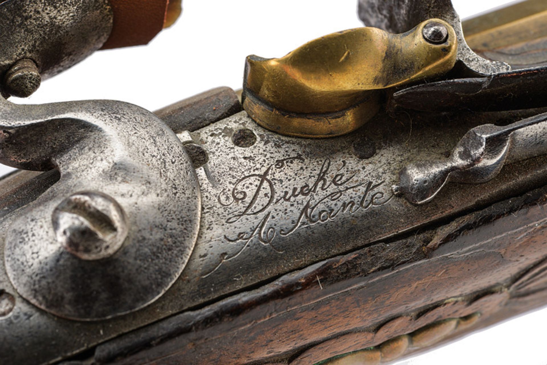 A pair of navy flintlock blunderbuss pistols by Duche dating: early 19th Century provenance: - Image 4 of 4