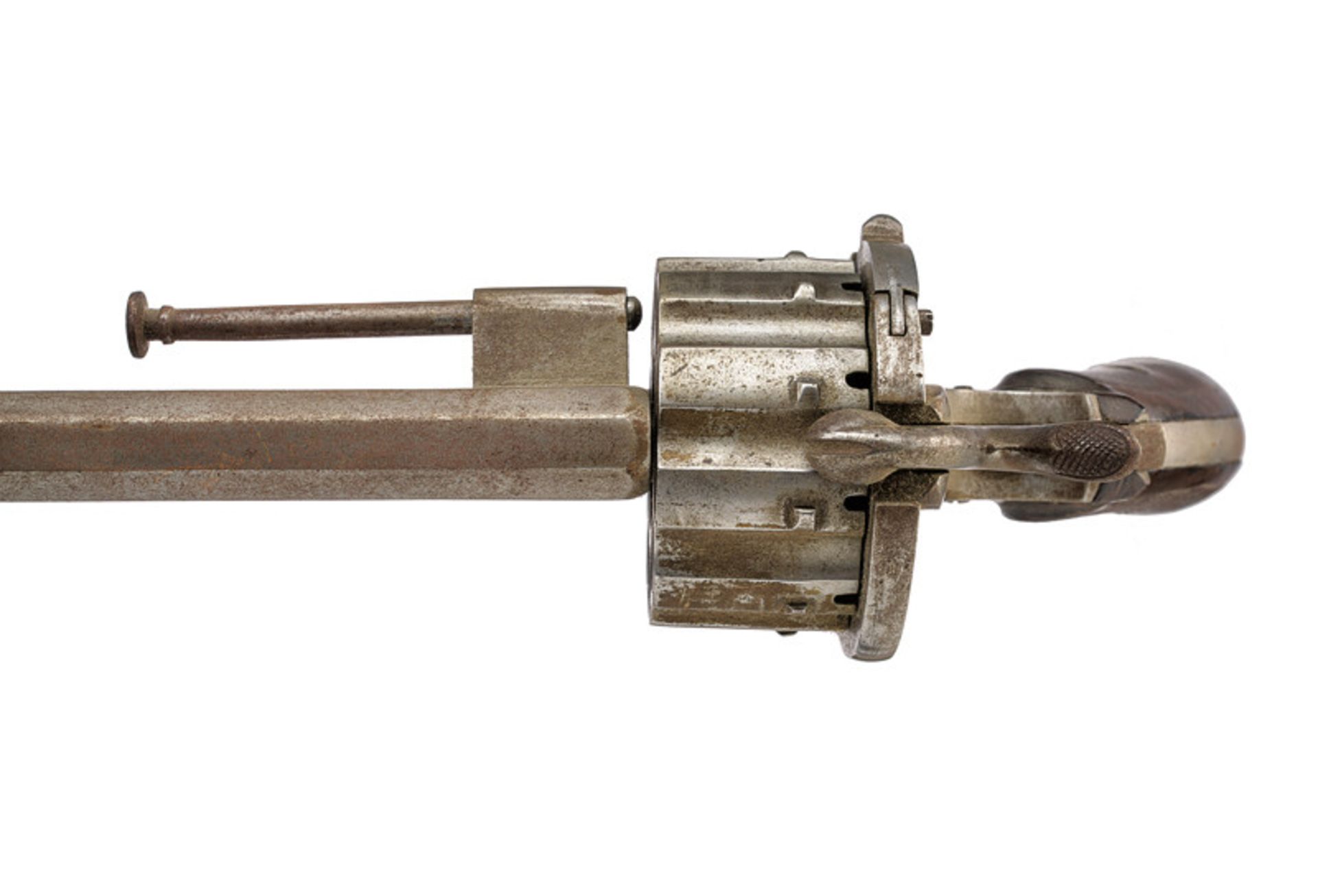 A rare 10 shoot pin-fire Ledfaucheux type revolver dating: third quarter of the 19th Century - Image 4 of 6