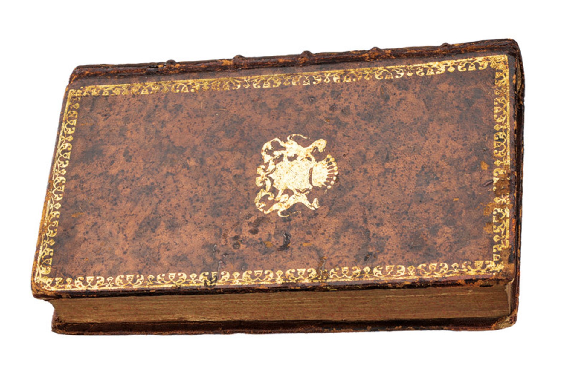 A flintlock pocket pistol hidden in a book dating: early 19th Century provenance: London Round, - Image 2 of 4