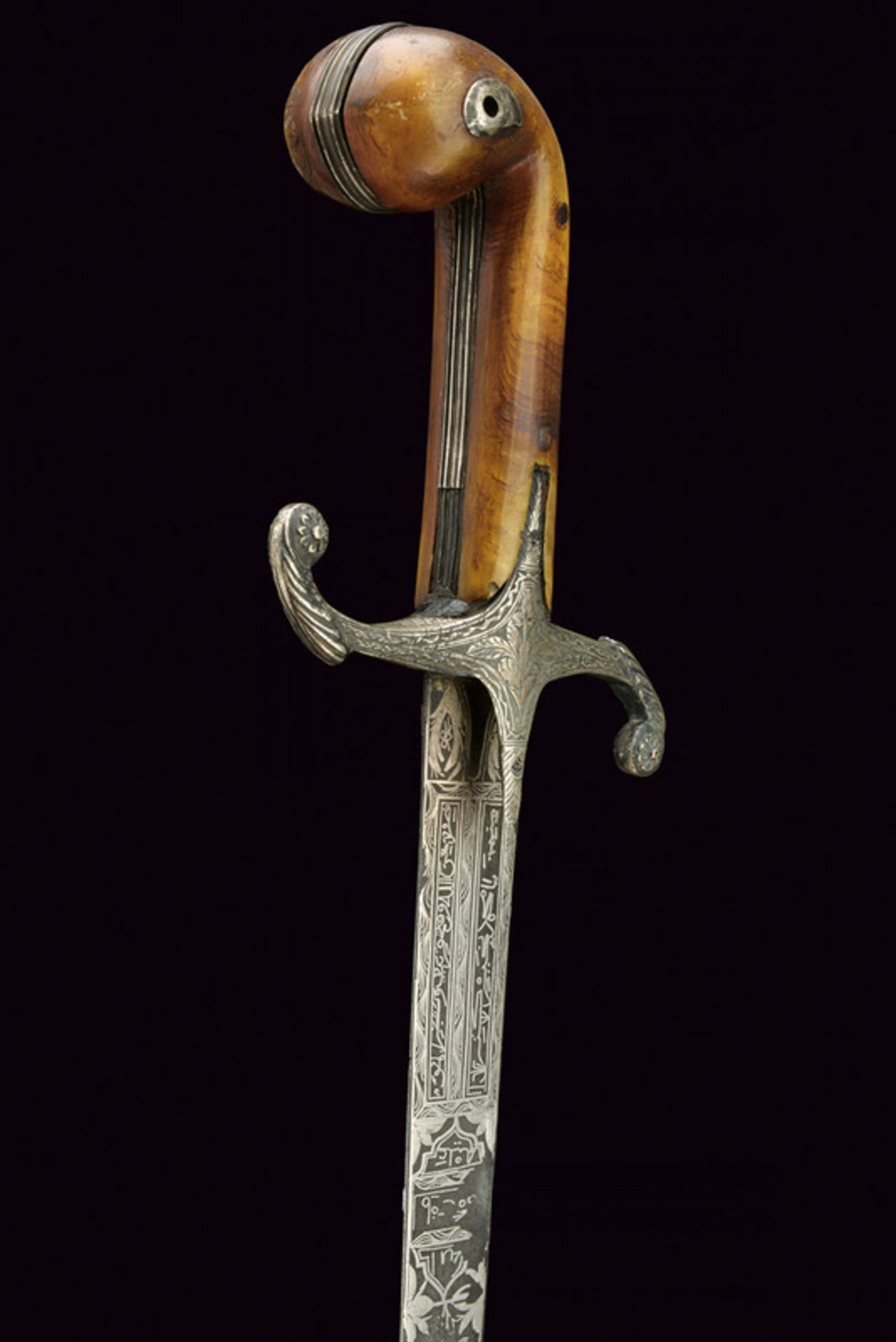 A kilij dating: first quarter of the 19th Century provenance: Turkey Curved, single-edged blade of - Image 5 of 8