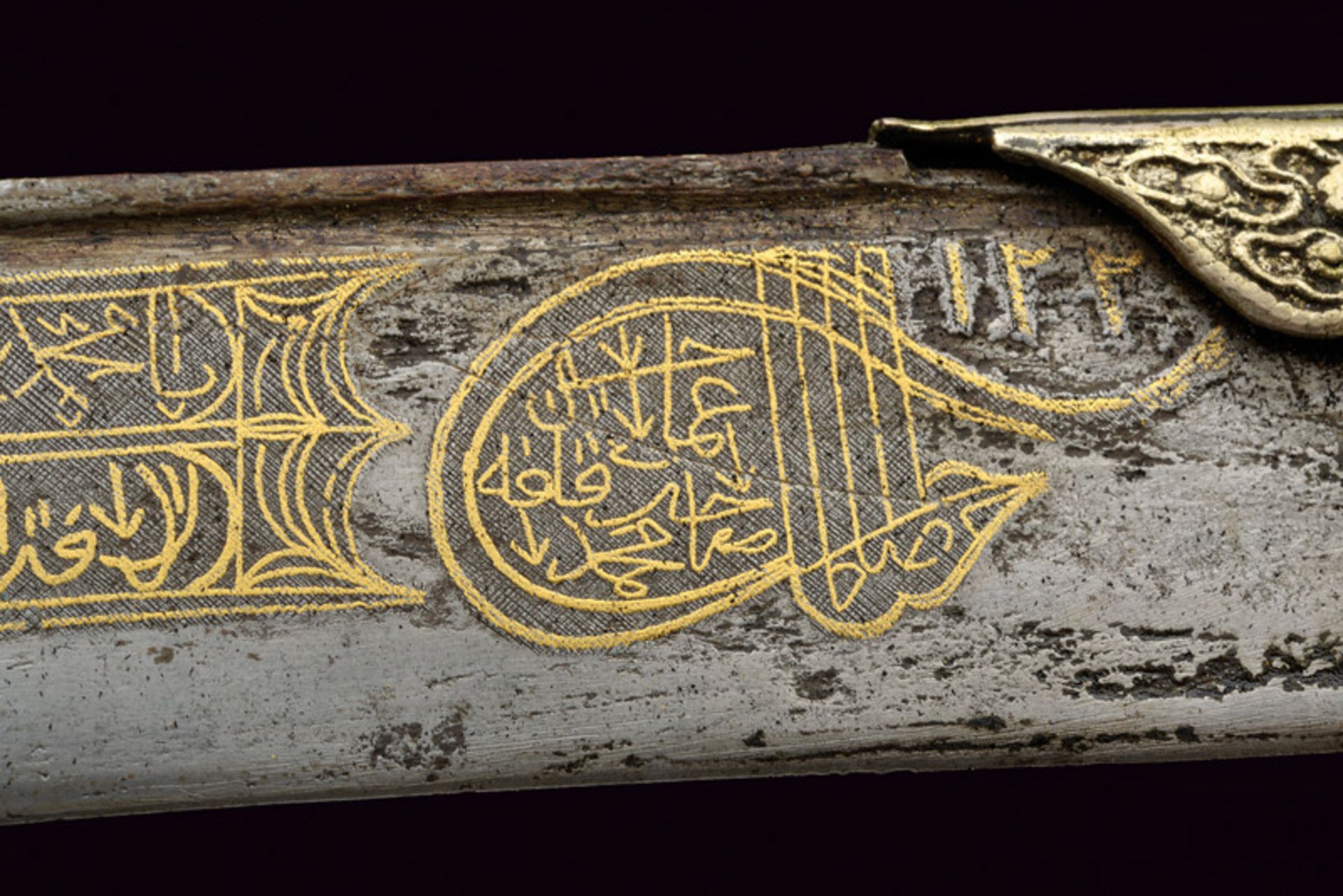 A big yatagan dating: 19th Century provenance: Ottoman Empire Typical, single-edged blade with - Image 4 of 7