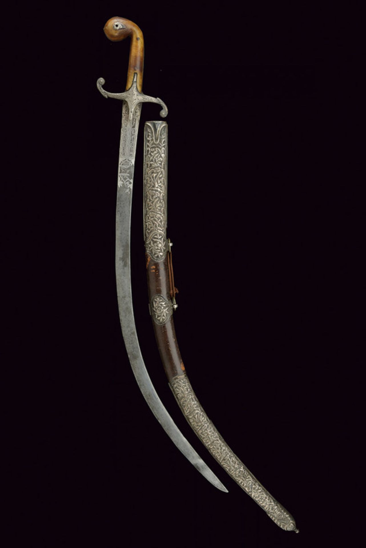A kilij dating: first quarter of the 19th Century provenance: Turkey Curved, single-edged blade of - Image 8 of 8