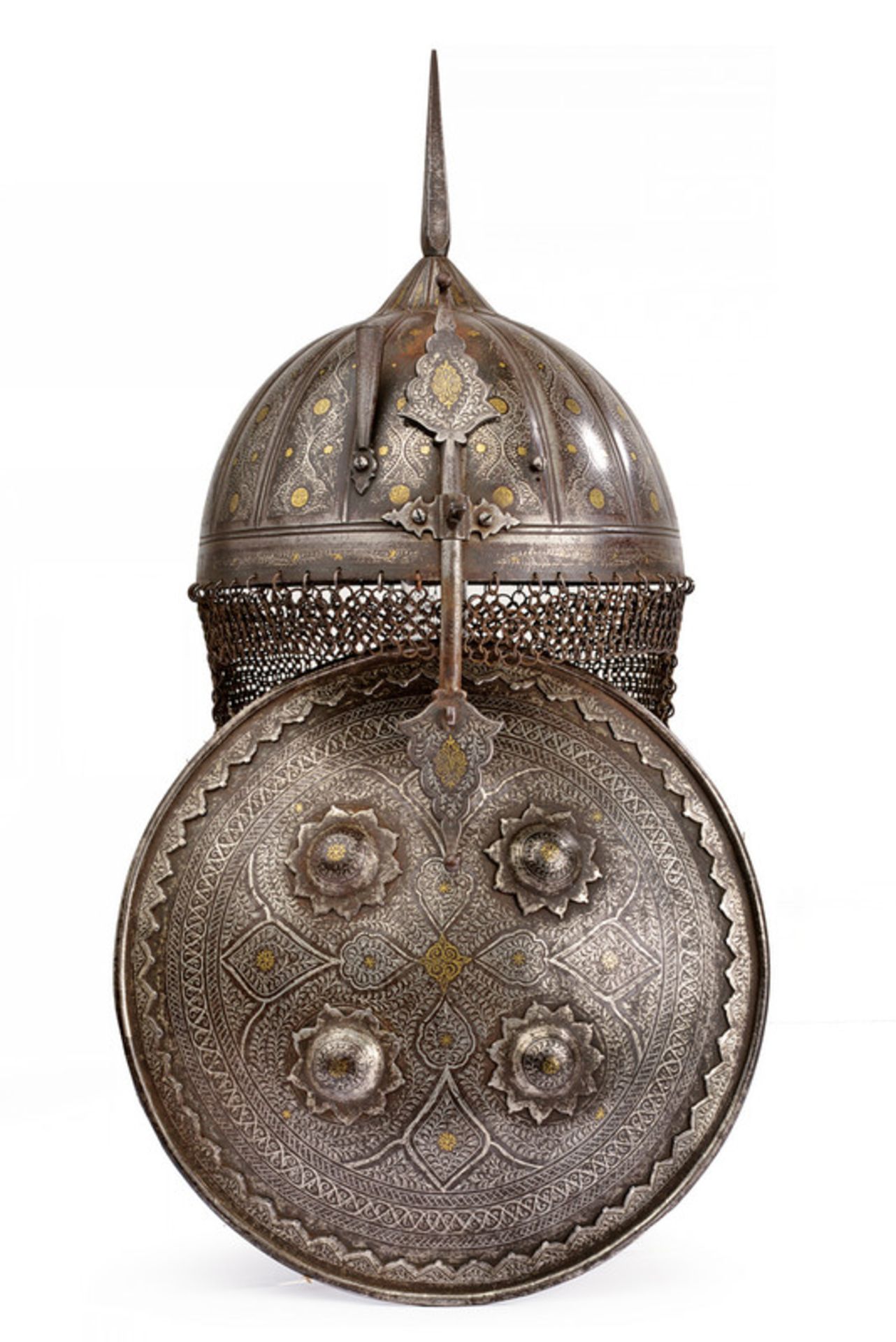 A Khula-khud and sipar dating: 19th Century provenance: Indopersia Helmet with hemispherical,