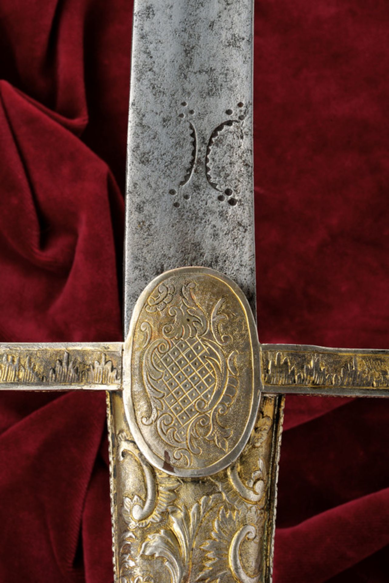 An elegant vermeil mounted Magnate's sabre, with decorated belt dating: circa 1800 provenance: - Image 7 of 9