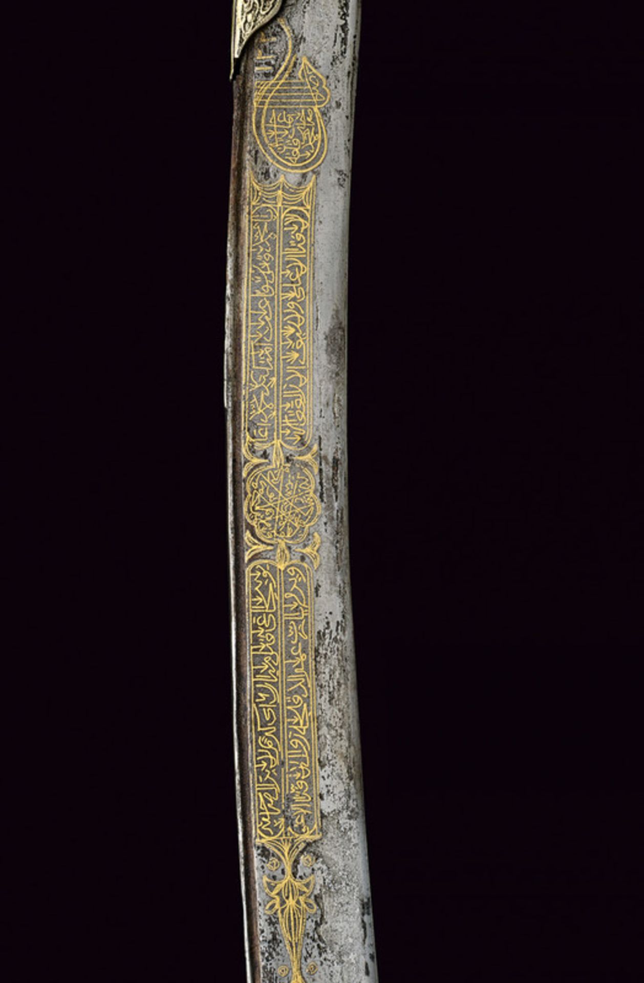 A big yatagan dating: 19th Century provenance: Ottoman Empire Typical, single-edged blade with - Image 6 of 7