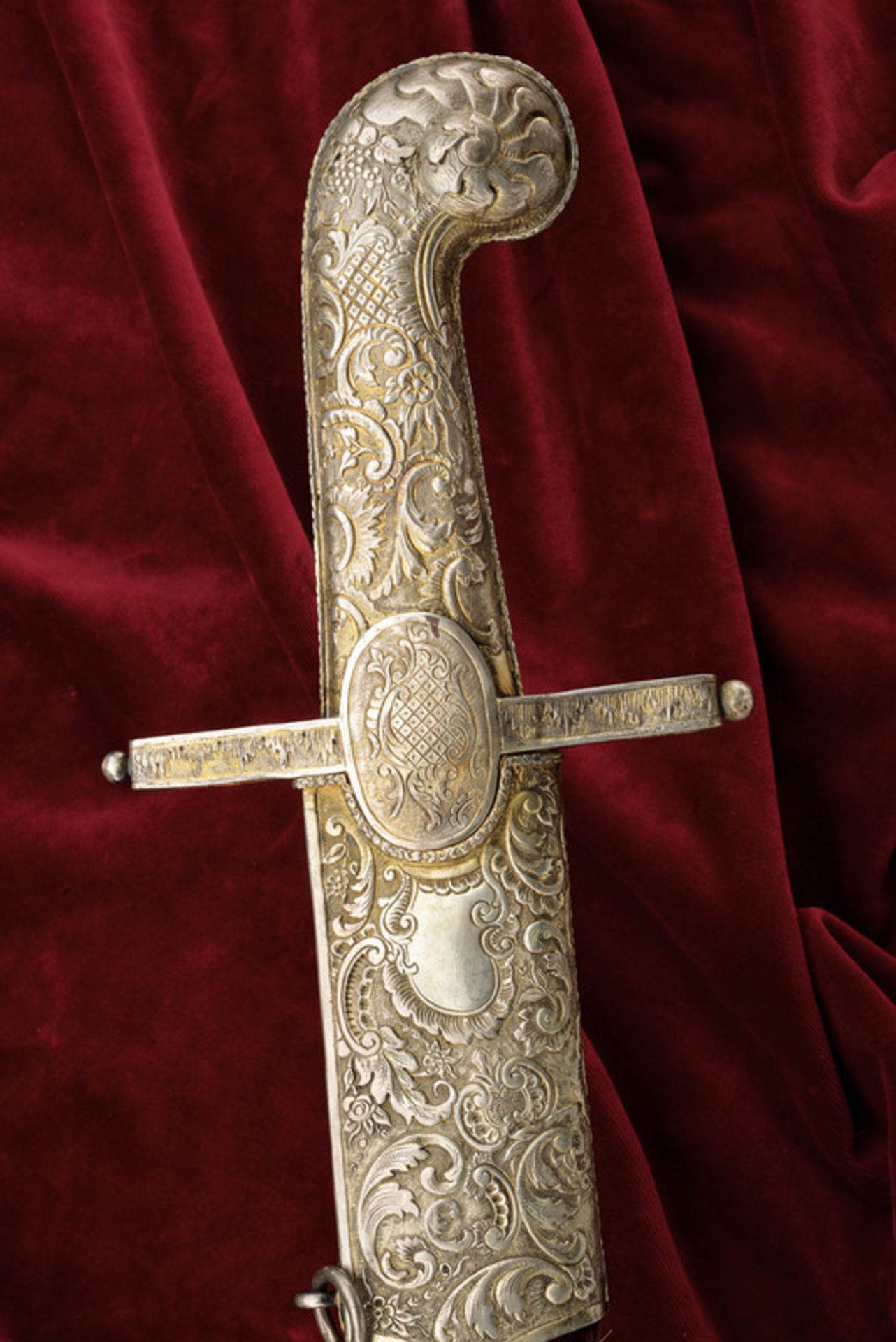 An elegant vermeil mounted Magnate's sabre, with decorated belt dating: circa 1800 provenance: - Image 3 of 9