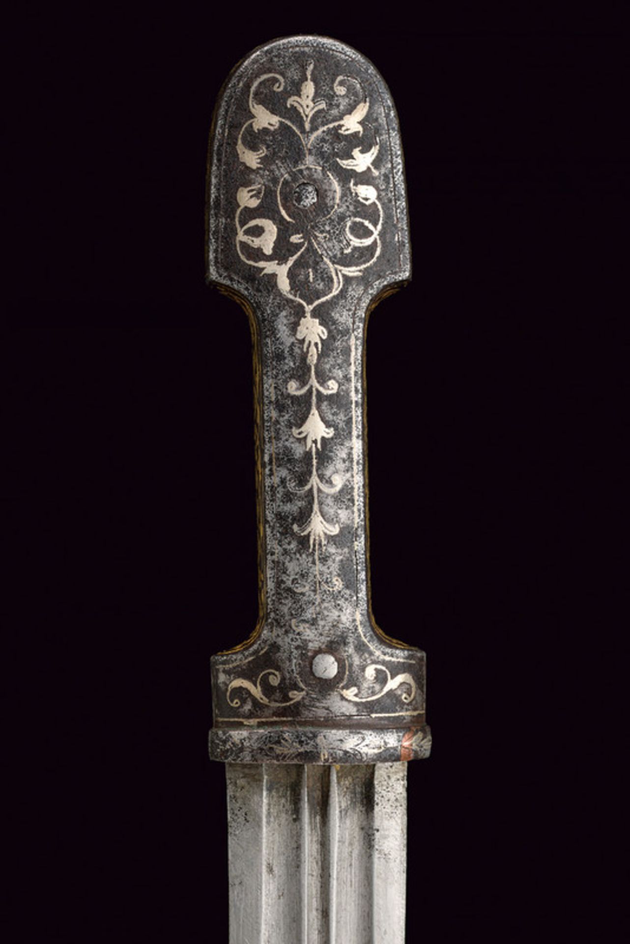 A beautiful kindjal dating: 19th Century provenance: Caucasia Straight, double-edged blade with - Image 3 of 7