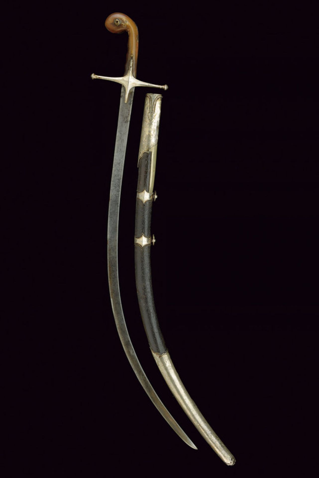 A kilij dating: 19th Century provenance: Turkey Curved, damask (pitting), single-edged blade of - Image 6 of 6