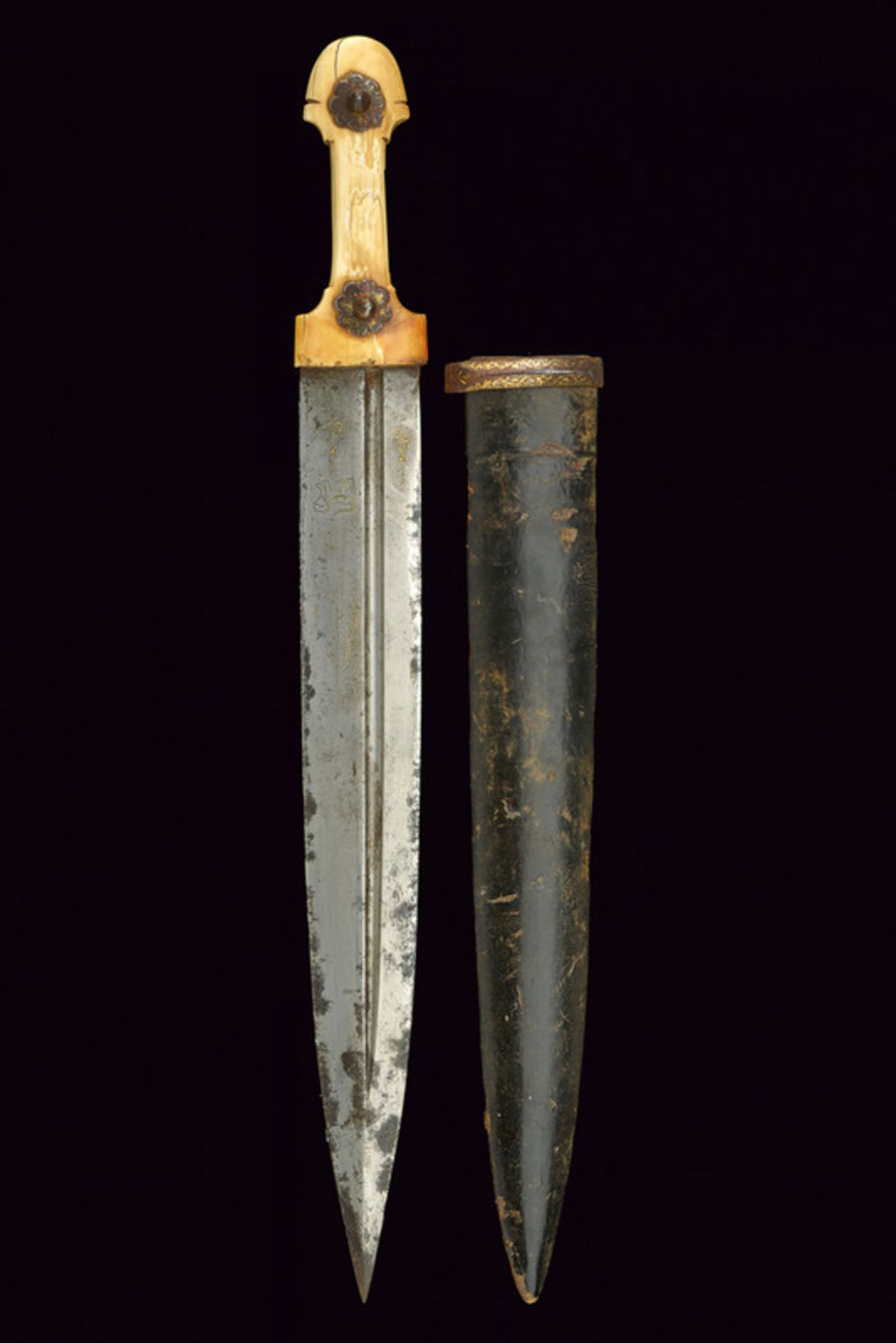 A qama dating: 19th Century provenance: Caucasia Wide, straight, double-edged blade (some pitting), - Image 5 of 5